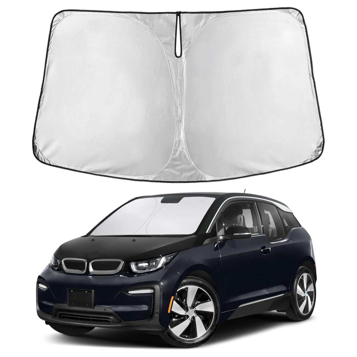 EcoNour sunshade front packaging showing model fit and benefits