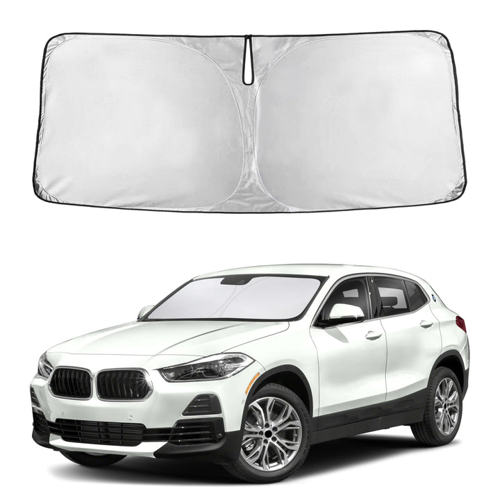 EcoNour front view packaging showing custom BMW X2 fit and easy identification