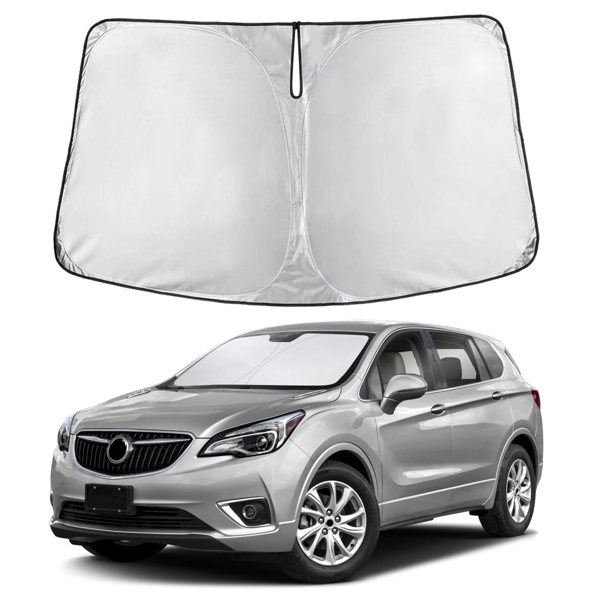 EcoNour front view showing full windshield coverage benefit