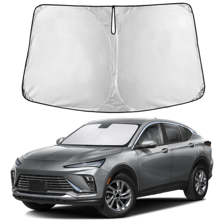 EcoNour front view sunshade fitted on Buick Envista shows full coverage and protection
