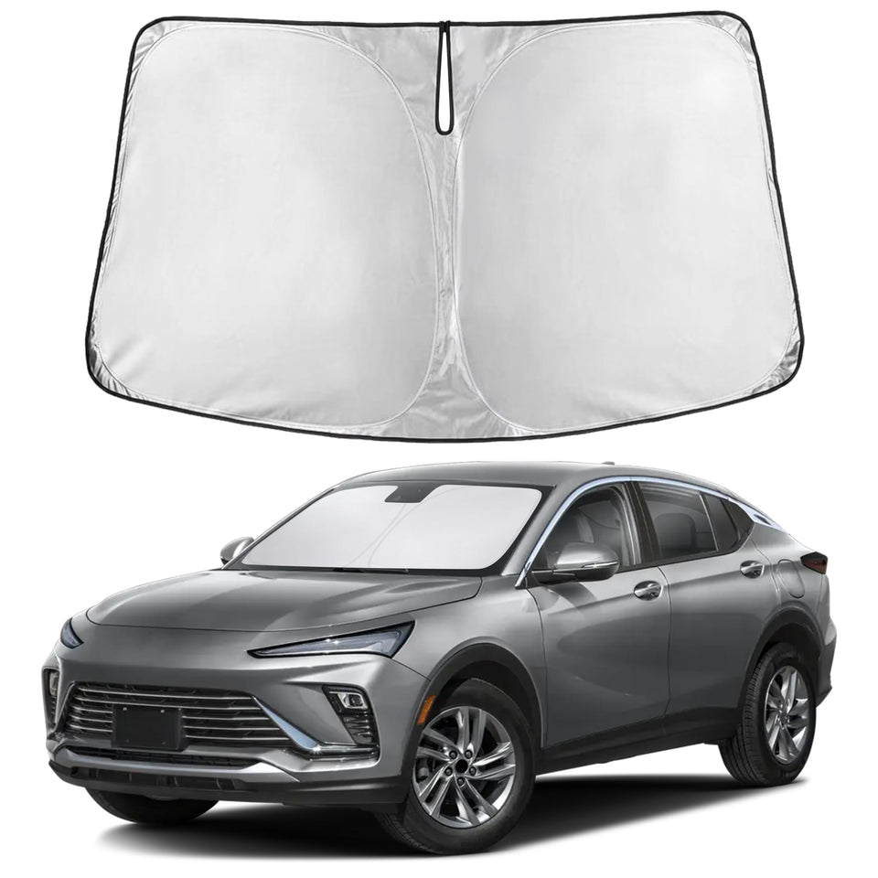 EcoNour front view sunshade fitted on Buick Envista shows full coverage and protection