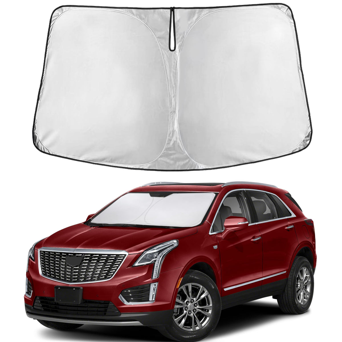 EcoNour front view showing perfect Cadillac XT5 fit and full coverage benefit