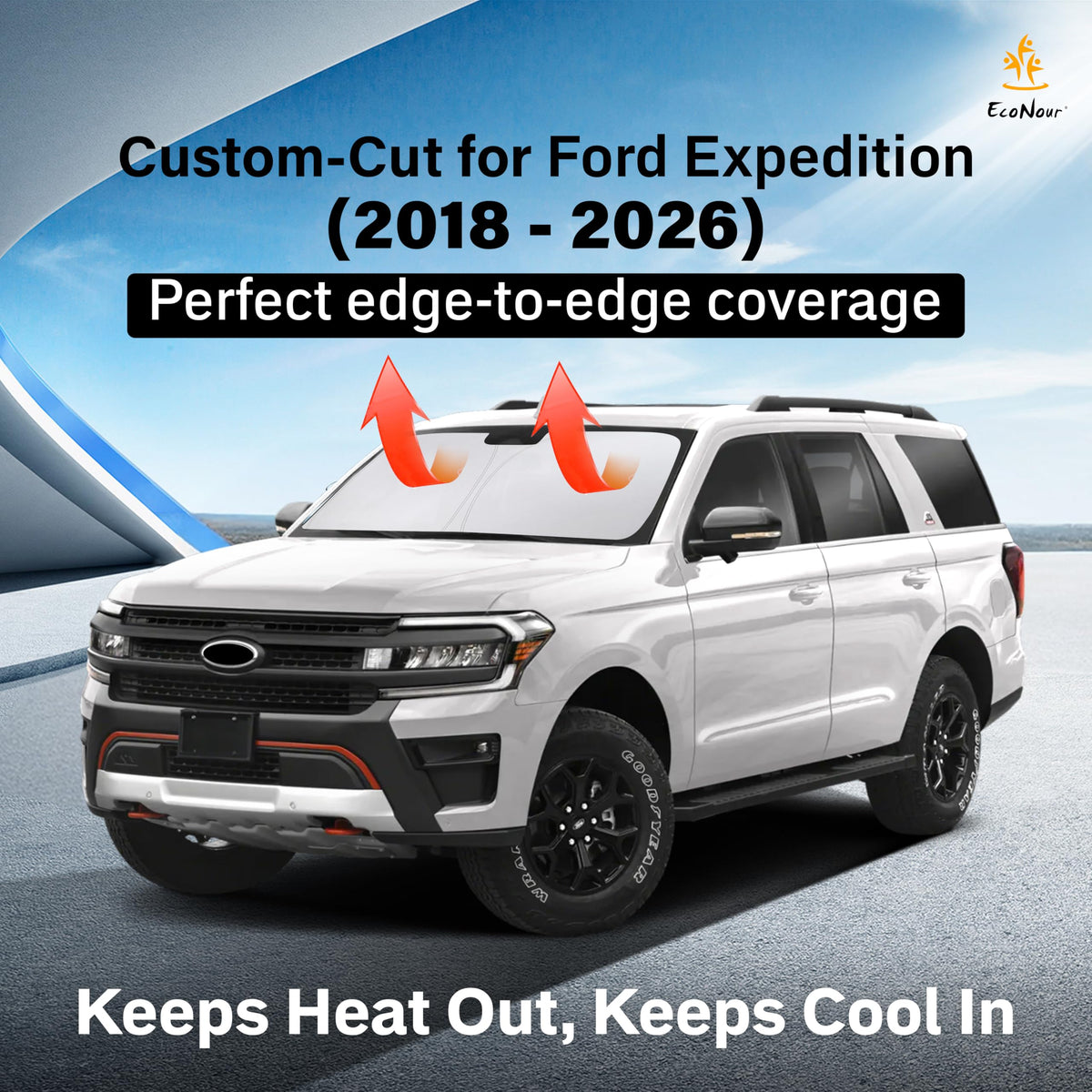 EcoNour close-up 280T fabric texture proving durable heat resistance