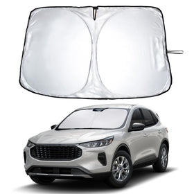 EcoNour front view sunshade fitted on Ford Escape windshield reducing glare