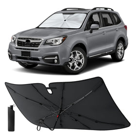 EcoNour front view on Subaru Forester windshield showing full coverage and protection