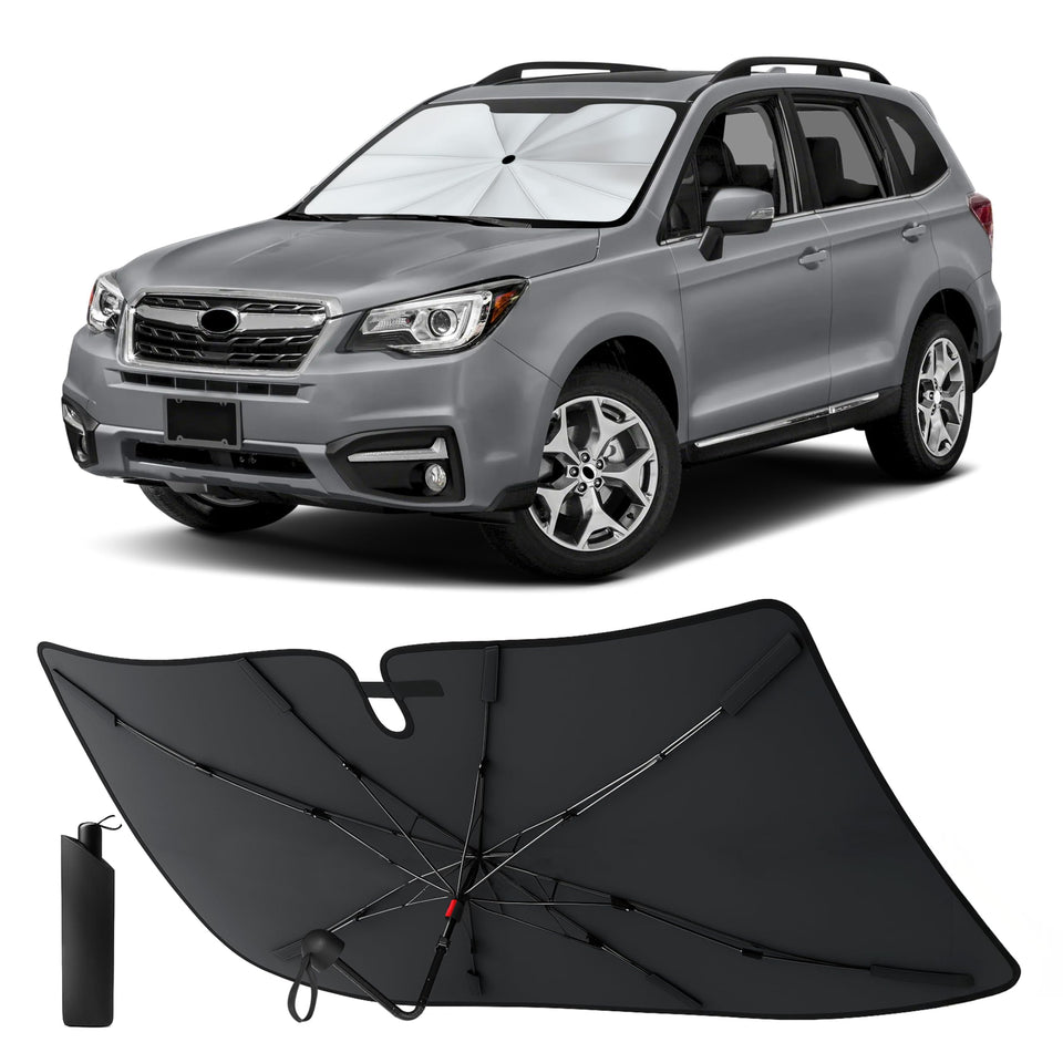 EcoNour front view on Subaru Forester windshield showing full coverage and protection