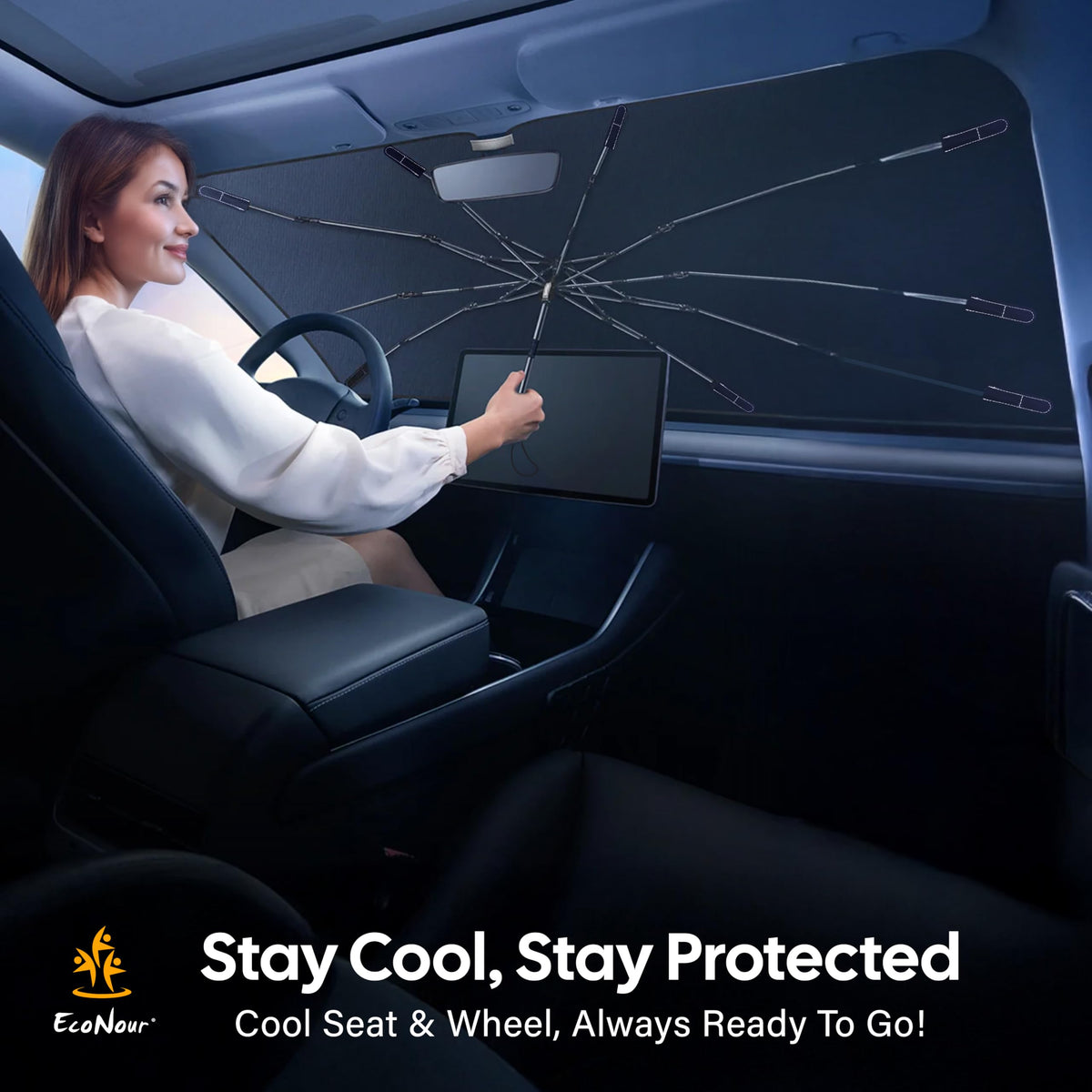 EcoNour edge stitching and frame detail proving durability and long-lasting protection
