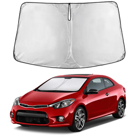 EcoNour front-fit on Kia Forte windshield showing full coverage and protection
