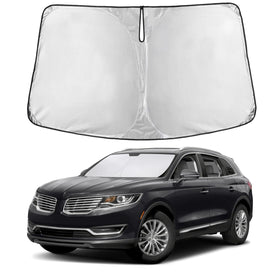 EcoNour front-fit sunshade covering Lincoln MKX windshield reducing interior heat