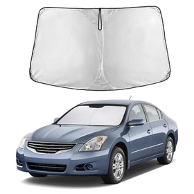 EcoNour front view of sunshade showing tailored Altima fit and instant sun protection