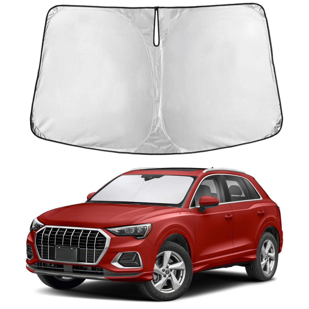 EcoNour front view showing full windshield coverage and protection