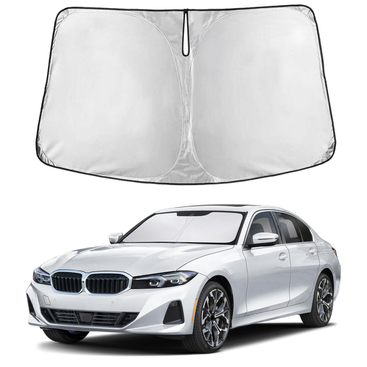 EcoNour front view showing exact-fit packaging for BMW 3 Series protecting interior