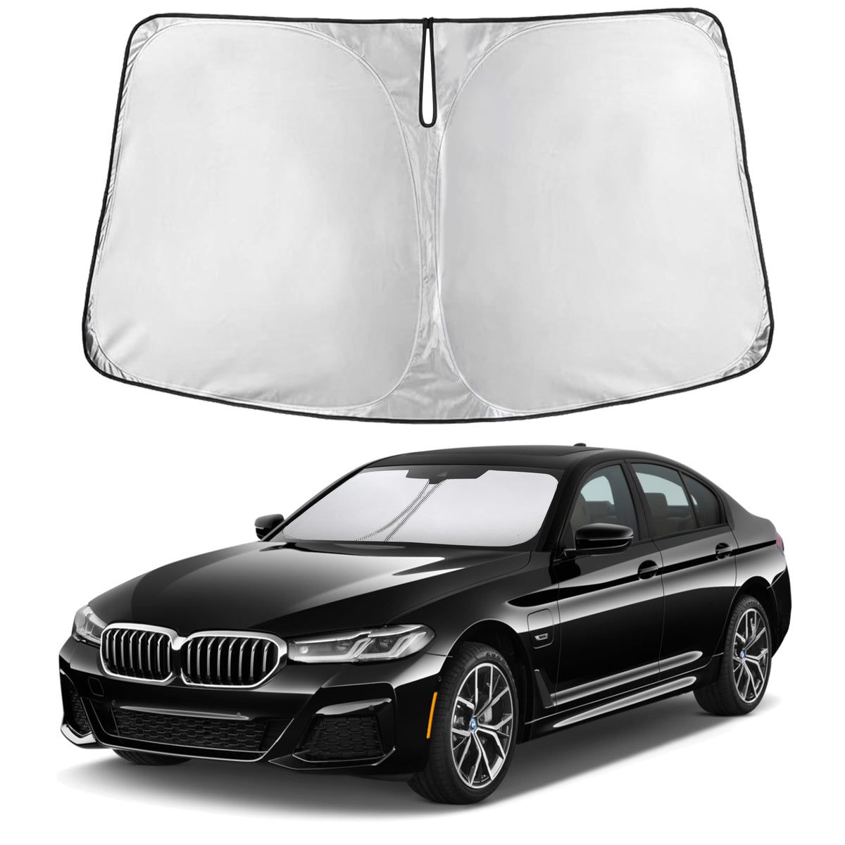 EcoNour front view showing full windshield coverage and neat fit