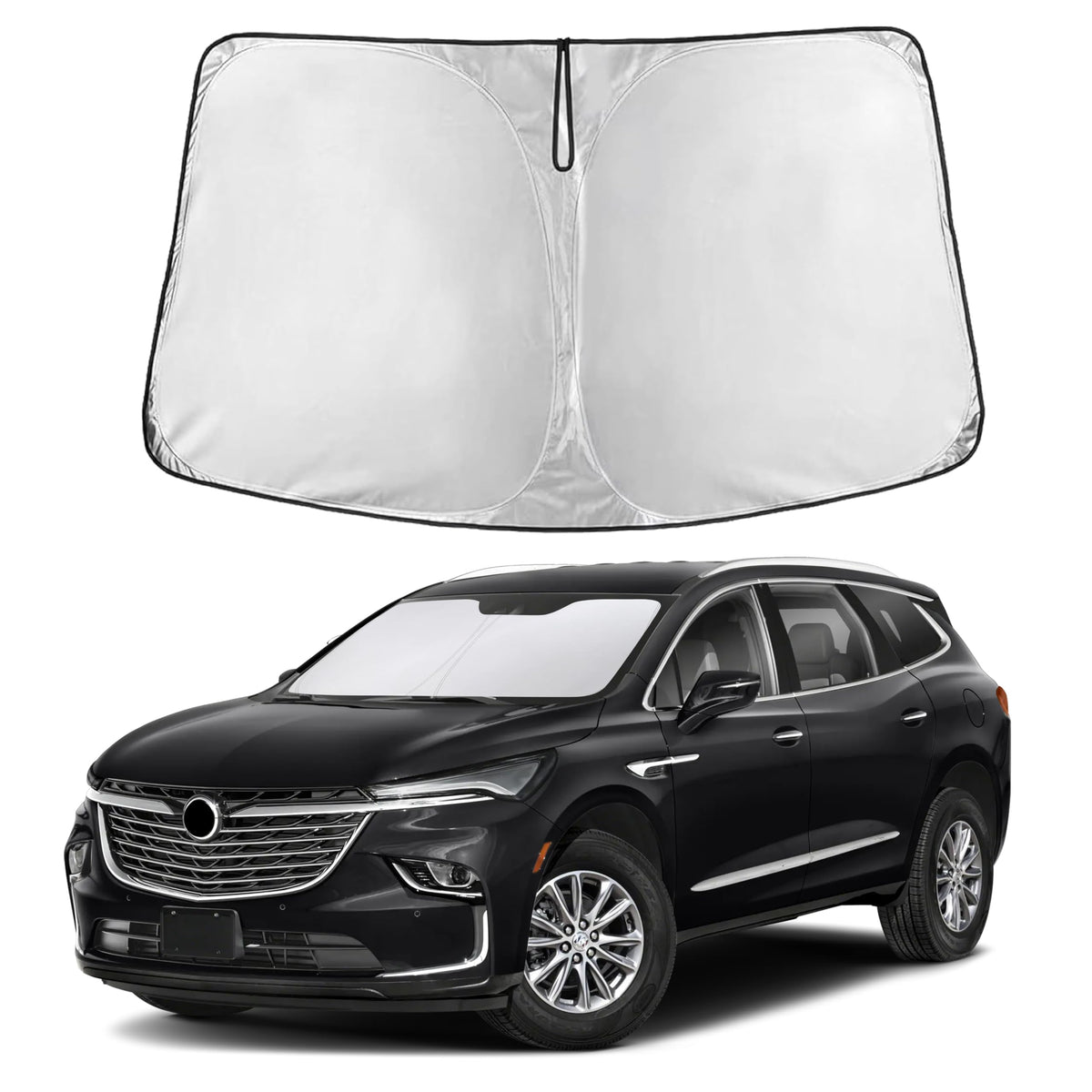 EcoNour front view showing full windshield fit and complete coverage benefit