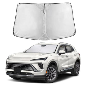 EcoNour front view showing full windshield coverage and custom fit benefit