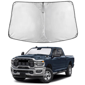 EcoNour front view on windshield showing full-coverage fit benefit