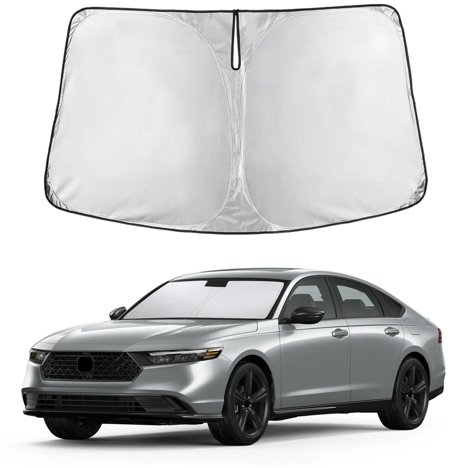 EcoNour front view showing complete Accord windshield coverage and sun protection
