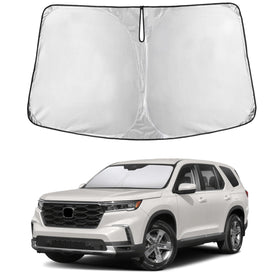 EcoNour front view on windshield showing full coverage and cooling benefit