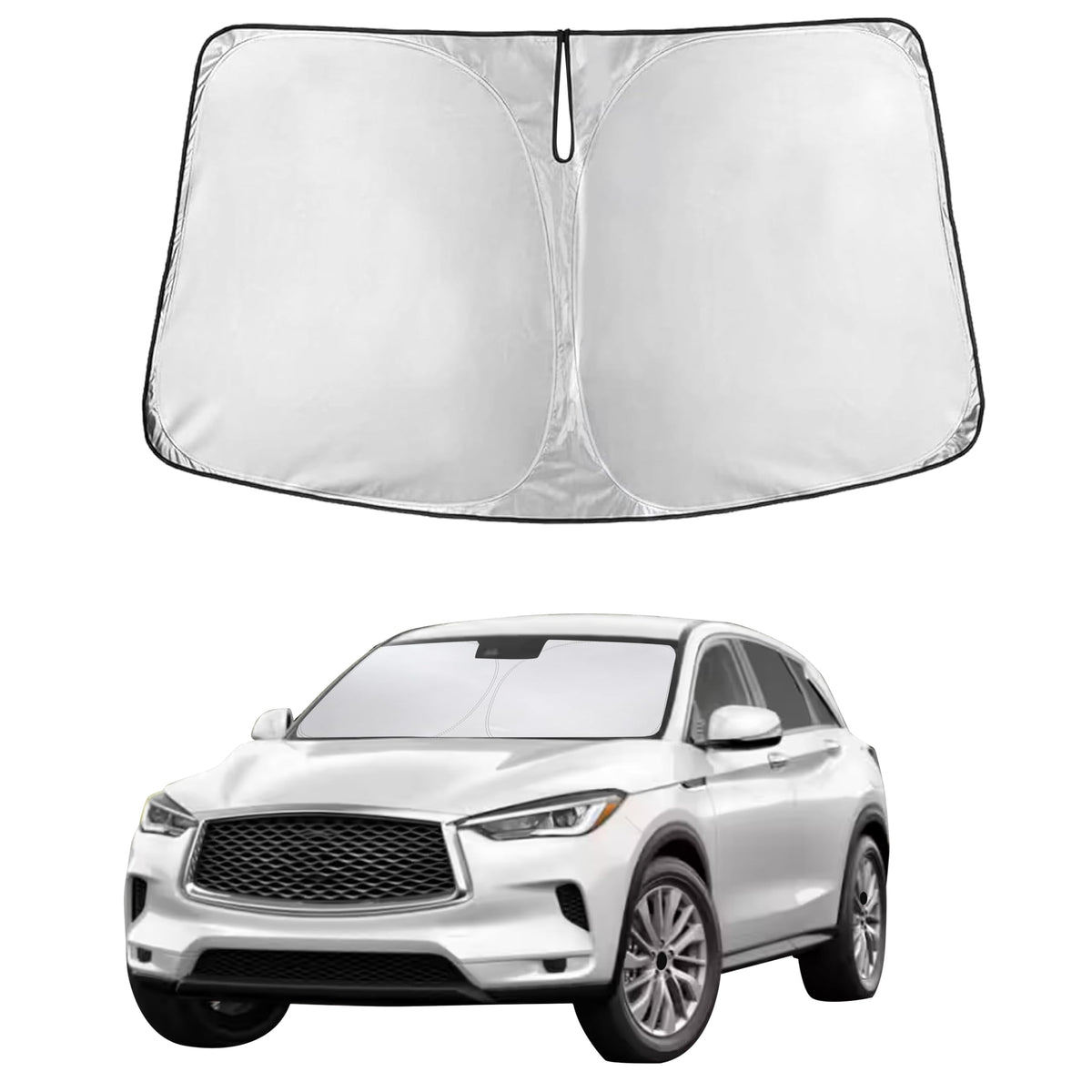 EcoNour front packaging for Infiniti QX50 showing fit and benefit of full coverage