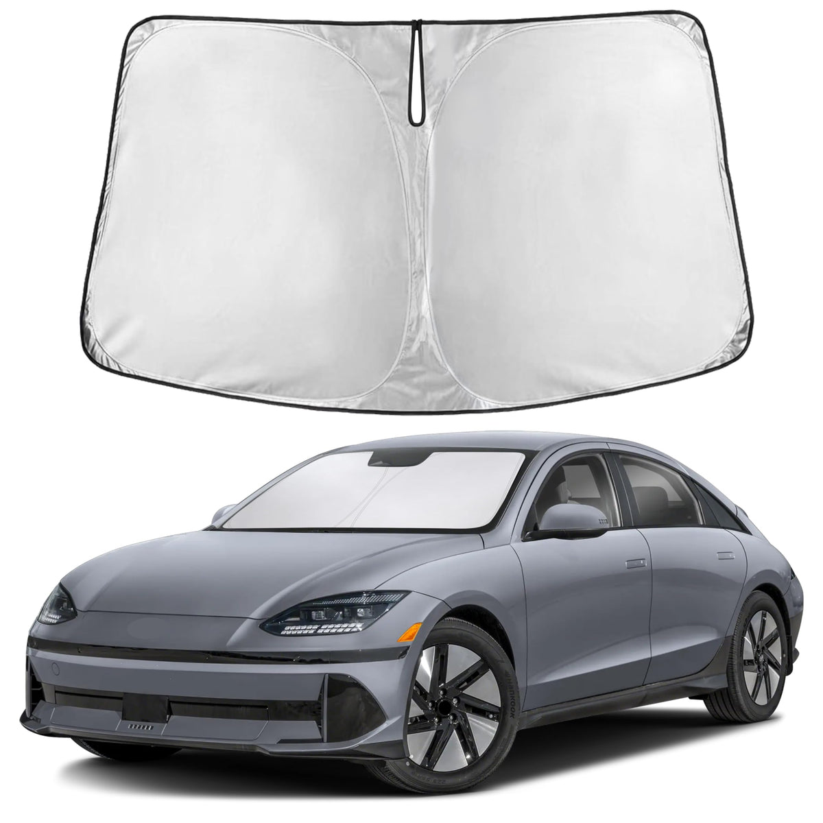 EcoNour front view showing full windshield coverage and precise fit benefit