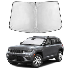 EcoNour front view on Jeep Grand Cherokee windshield showing full coverage and protection