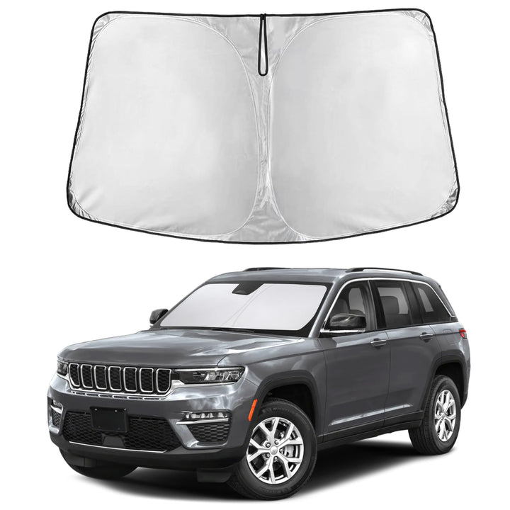 EcoNour front view on Jeep Grand Cherokee windshield showing full coverage and protection