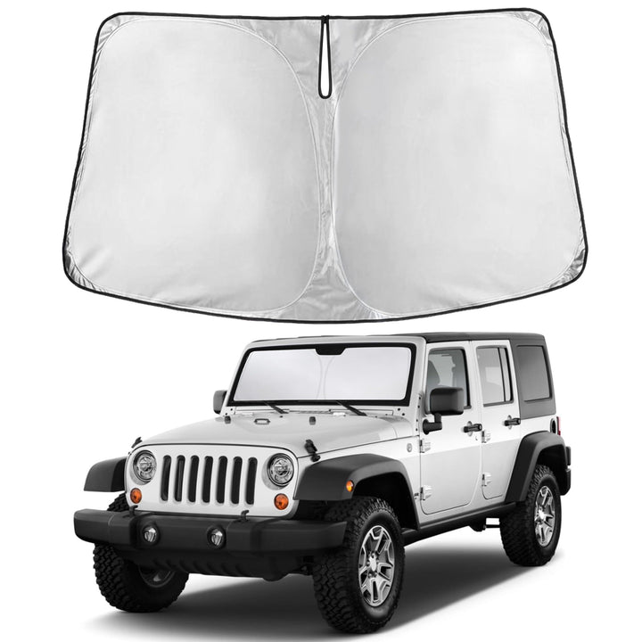 EcoNour front view on windshield showing full-fit coverage and protection