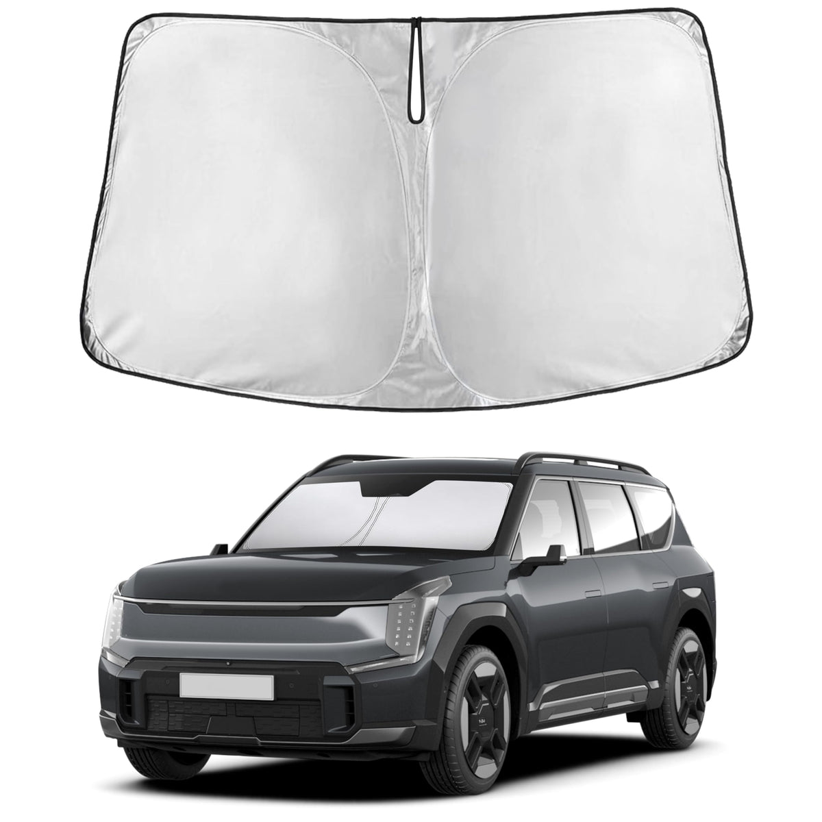 EcoNour front packaging showing Kia EV9 fit and full coverage benefit