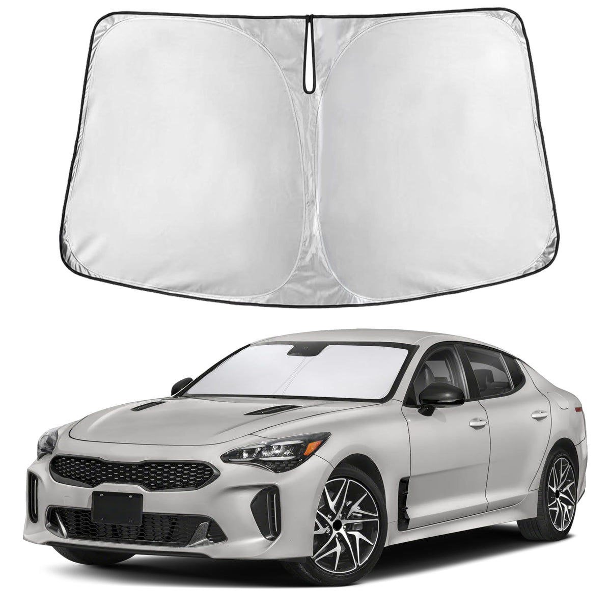 EcoNour front view showing full-fit for Kia Stringer and instant heat reduction