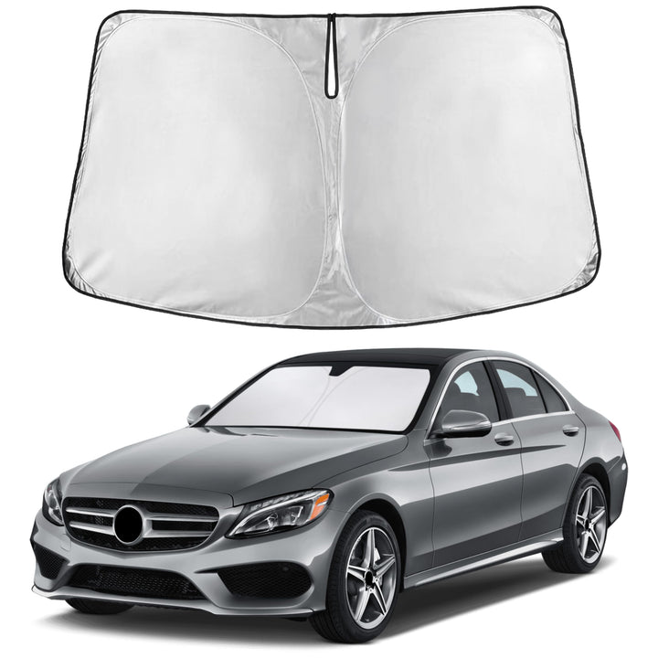 EcoNour front view of sunshade fitting Mercedes C Class for full coverage