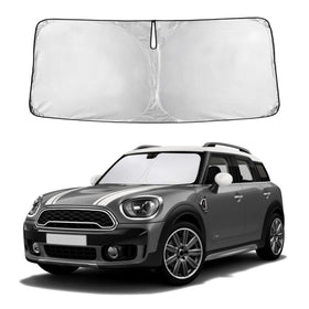 EcoNour front view on windshield showing full coverage and precise fit benefit