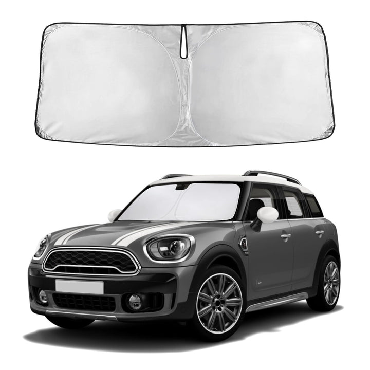 EcoNour front view on windshield showing full coverage and precise fit benefit
