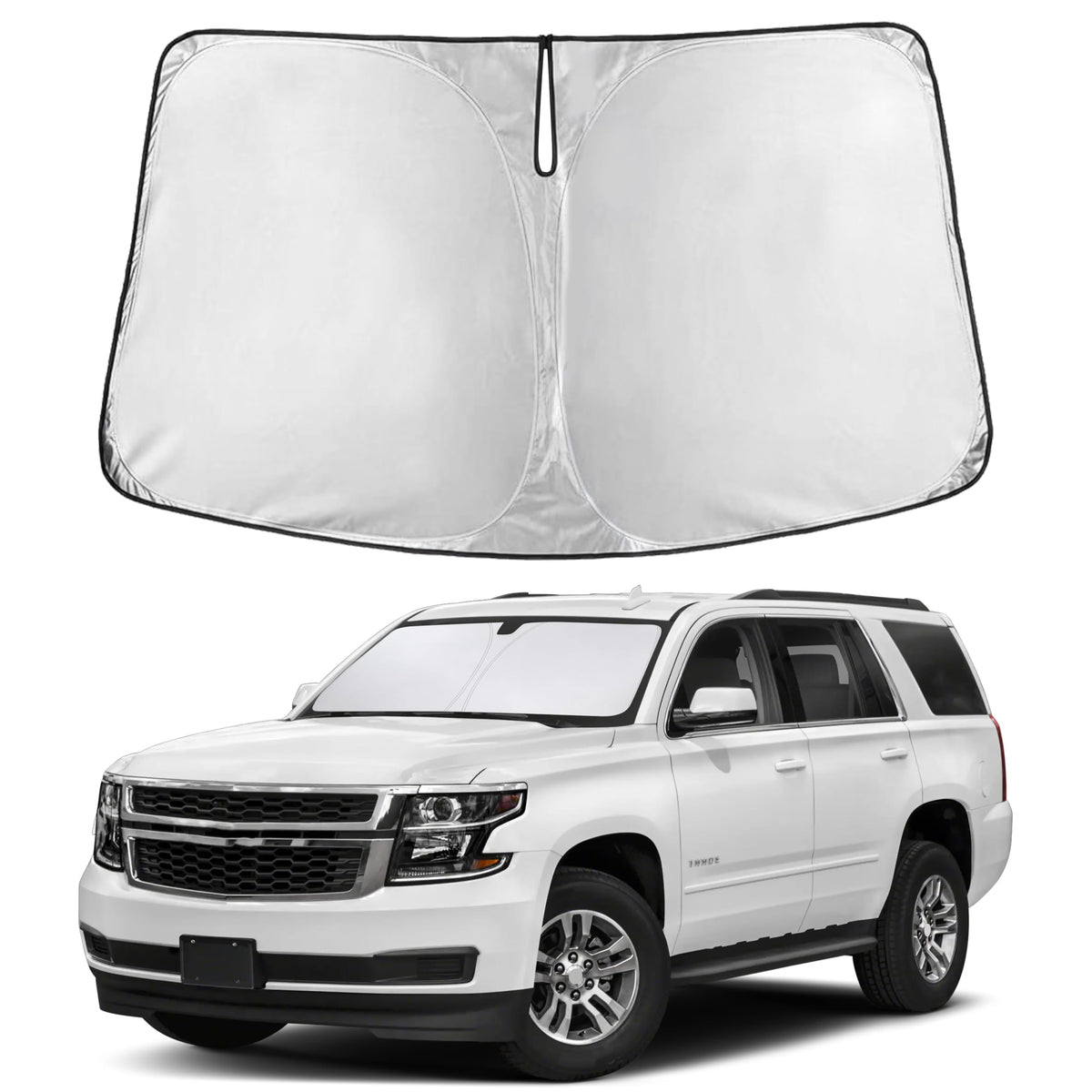EcoNour front view showing full windshield coverage and cooling benefit