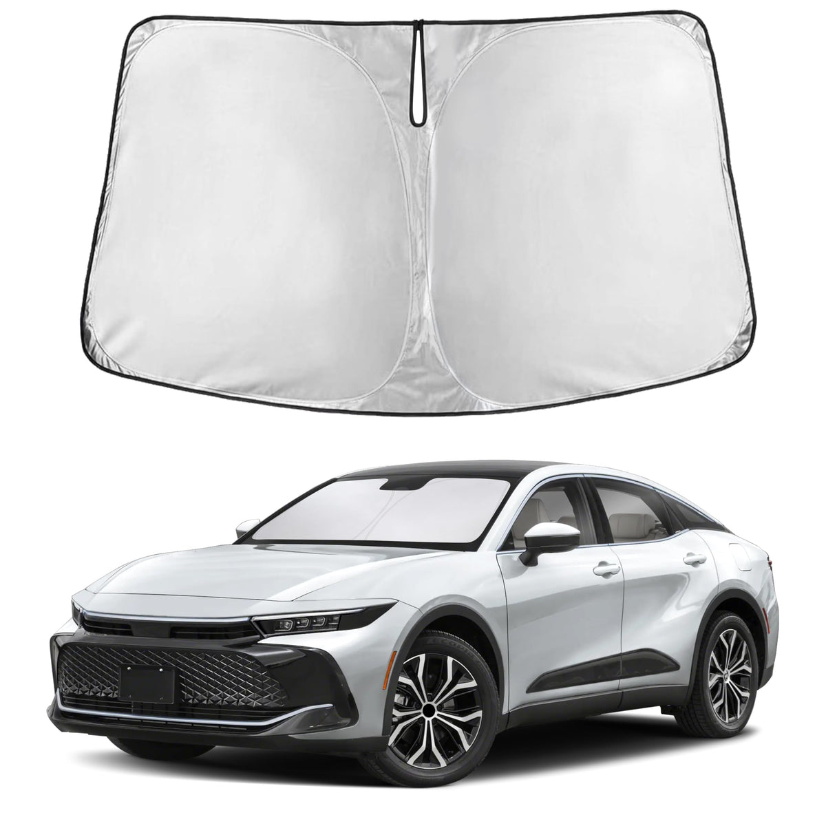 EcoNour front packaging displayed, showing model fit and benefit of full windshield coverage