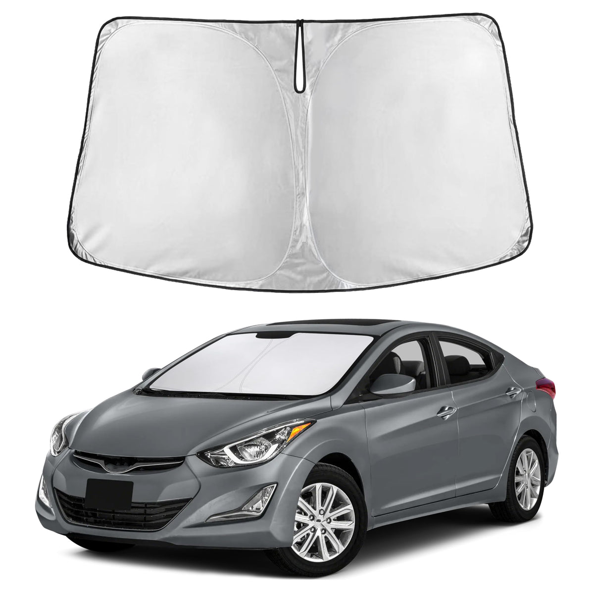 EcoNour front view showing full windshield coverage and protection
