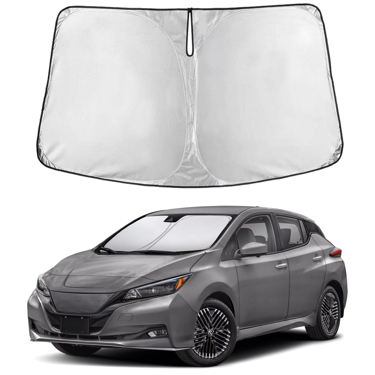 EcoNour front packaging showing custom-fit shade protecting windshield