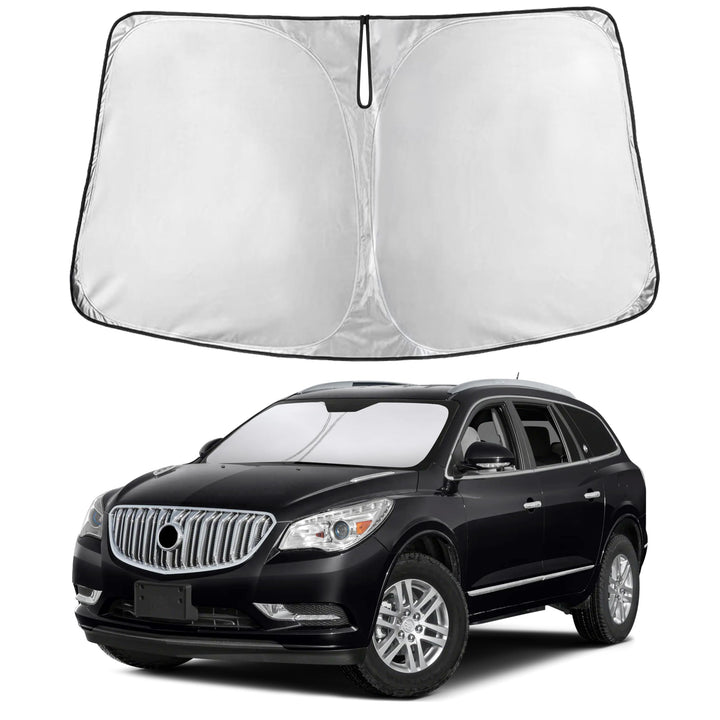 EcoNour front view on Buick Enclave windshield showing full coverage and sun blocking