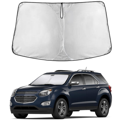 EcoNour front view on Equinox windshield showing full coverage and sun protection