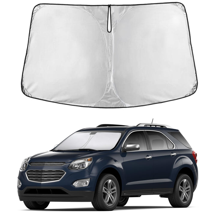 EcoNour front view on Equinox windshield showing full coverage and sun protection