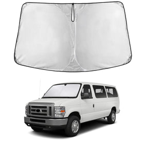 EcoNour front view showing full windshield coverage and cooler interior benefit