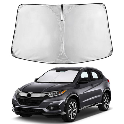 EcoNour front view installed on Honda HRV windshield showing full coverage and protection