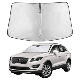 EcoNour front view fitted to Lincoln MKC windshield showing full coverage benefit