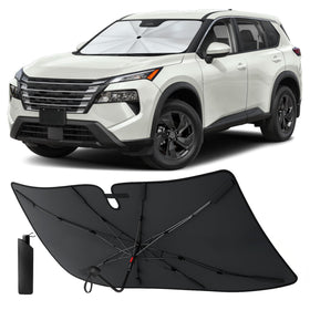 EcoNour front view on Nissan Rogue windshield showing full coverage and cooler cabin