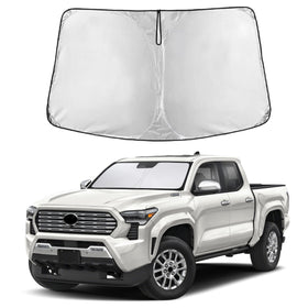 EcoNour front view installed on Tacoma windshield for maximum coverage and cooling
