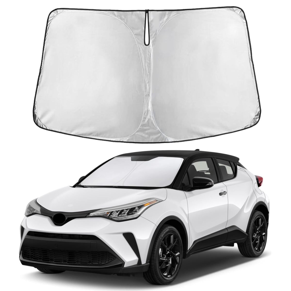 EcoNour front view showing full windshield fit and complete coverage benefit