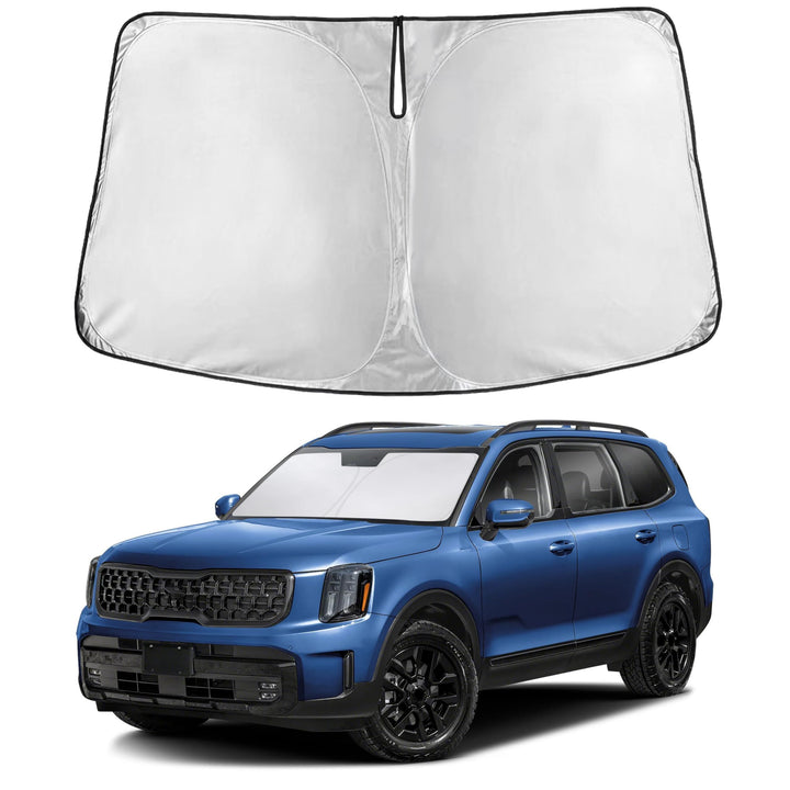 EcoNour front view showing full windshield coverage and immediate heat protection