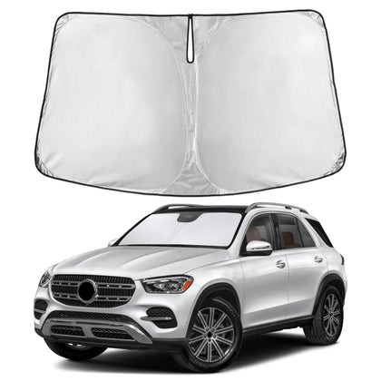 EcoNour front windshield fit for Mercedes‑Benz GLE showing full coverage and snug fit