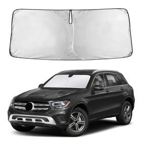 EcoNour front view fitted on GLC300 windshield reduces cabin heat