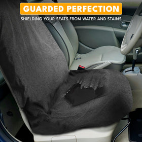 EcoNour installed in sedan protecting seat after workout commute