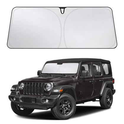 EcoNour sunshade front view showing fitted coverage and protective benefit